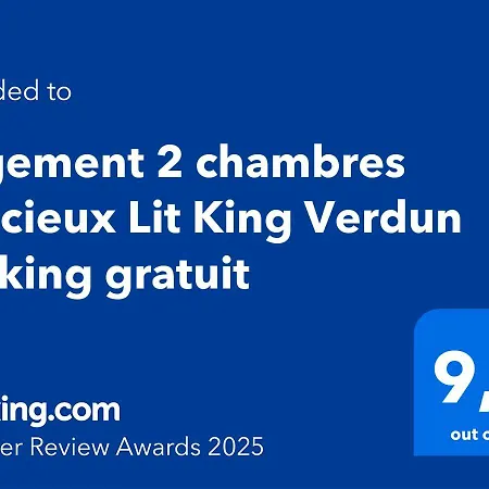 2 Spacieux Lit King Verdun Parking Gratuit *